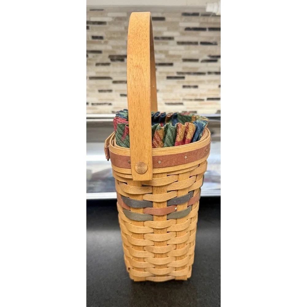 Longaberger Shades of Autumn Wall Mount 1993 Basket, Liner & Plastic Insert NEW